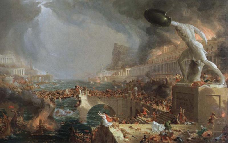 the course of empire destruction, Thomas Cole